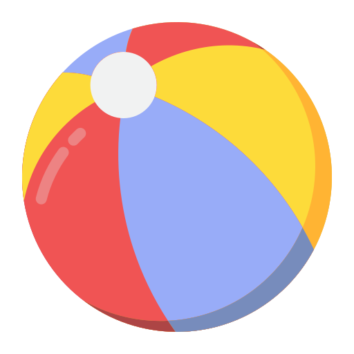 pelota de playa Generic Flat icono