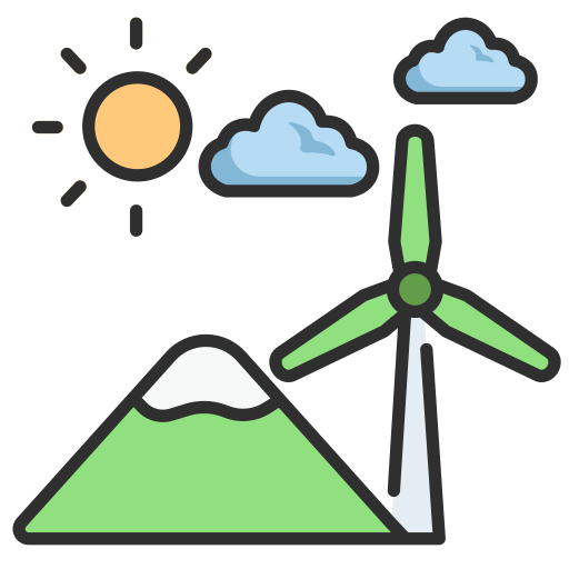 windturbine Generic Outline Color icoon