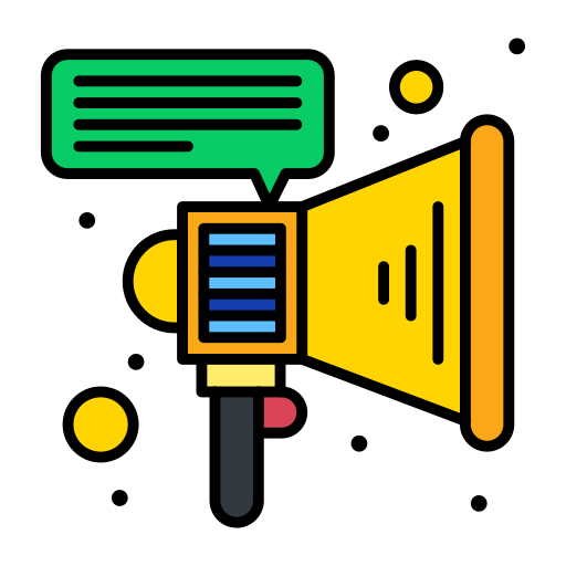 Megaphone Flatart Icons Lineal Color icon