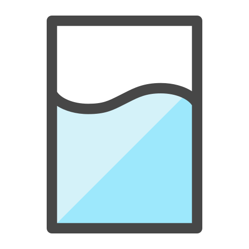 bicchiere d'acqua Generic Outline Color icona