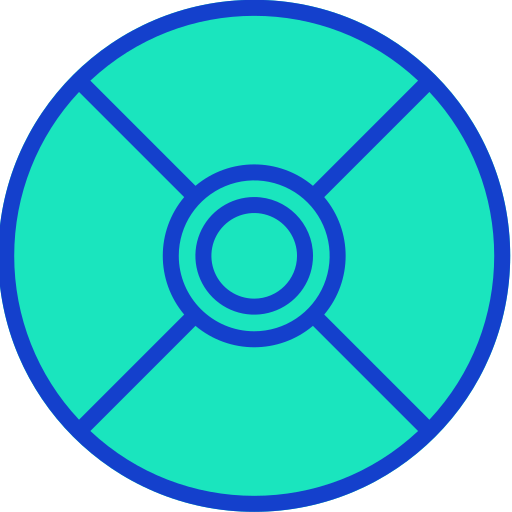Compact disk Generic Outline Color icon