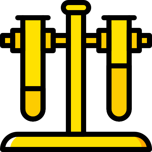 Test tube Basic Miscellany Yellow icon