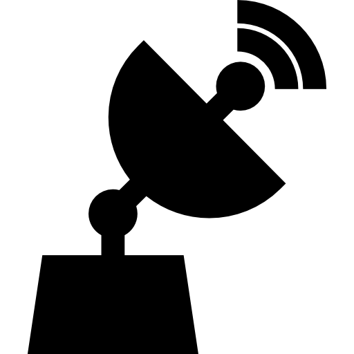 antenna parabolica Basic Straight Filled icona