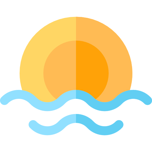Sunset Basic Rounded Flat icon