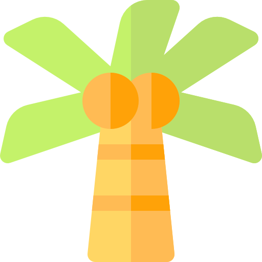 Palm tree Basic Rounded Flat icon