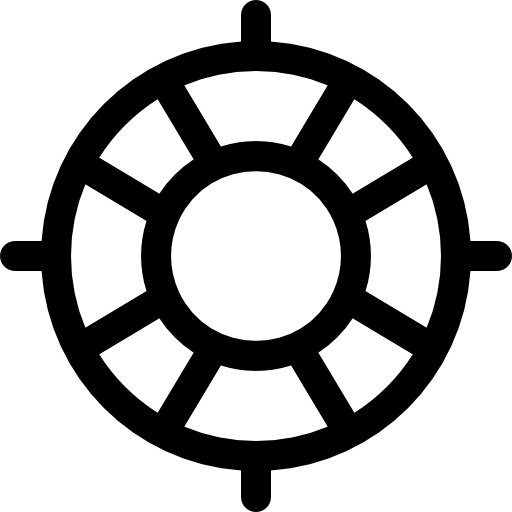 boya salvavidas Basic Rounded Lineal icono