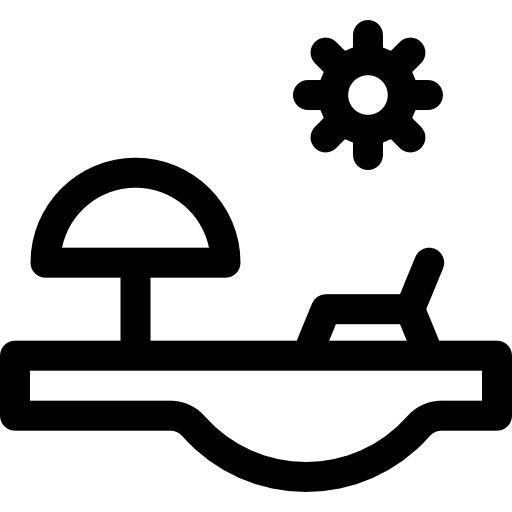 Пляж Basic Rounded Lineal иконка