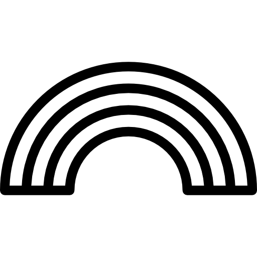 regenboog Octopocto Lineal icoon