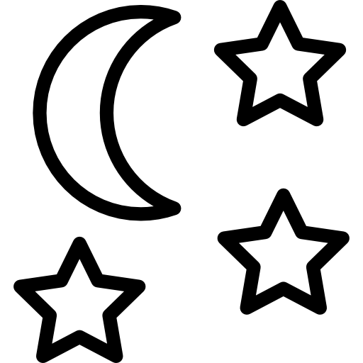 luna Octopocto Lineal icono