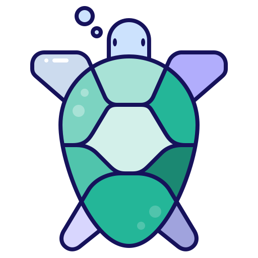 tortuga marina Generic Outline Color icono