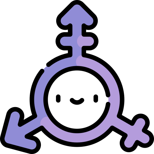 transgénero Kawaii Lineal color icono