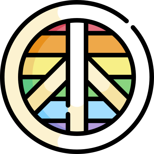 vrede Kawaii Lineal color icoon