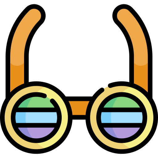 occhiali Kawaii Lineal color icona