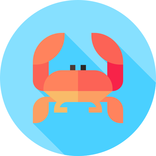 krabbe Flat Circular Flat icon