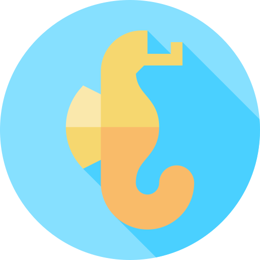 Seahorse Flat Circular Flat icon