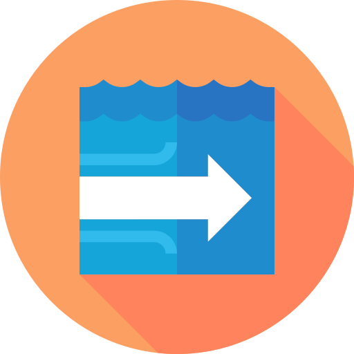 Ocean Flat Circular Flat icon