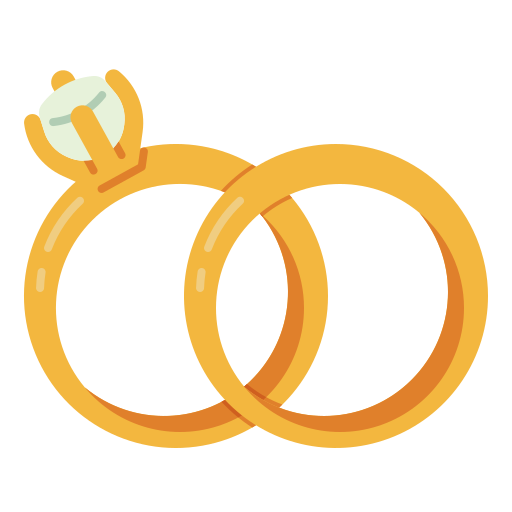 Wedding rings Ultimatearm Flat icon