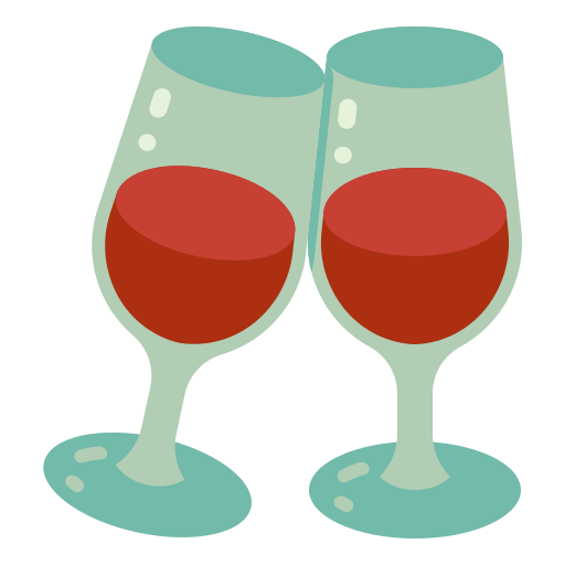 Wine glasses Ultimatearm Flat icon