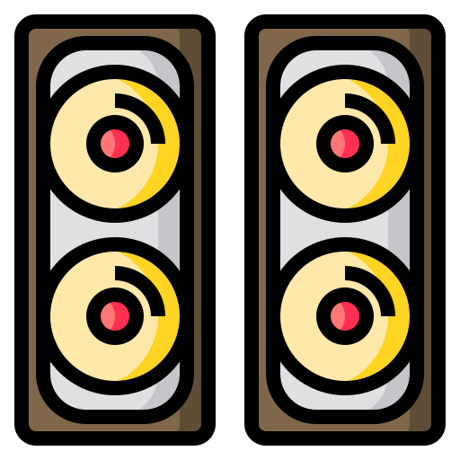 Speaker Catkuro Lineal Color icon