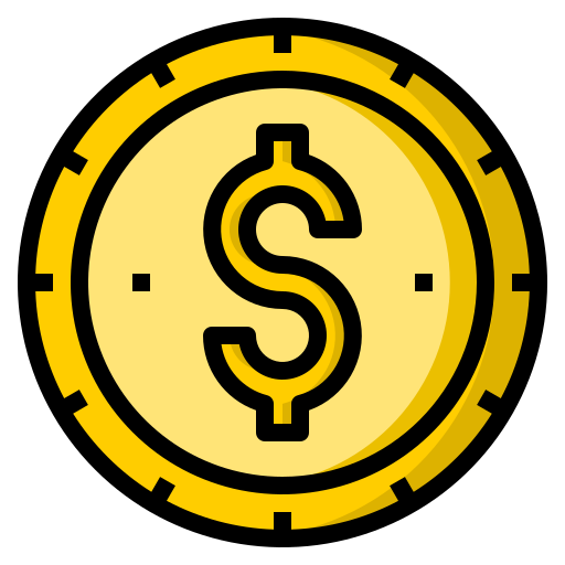 Dollar coin Catkuro Lineal Color icon