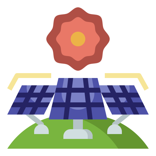 zonne energie PongsakornRed Flat icoon