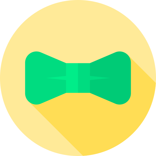 Bow tie Flat Circular Flat icon