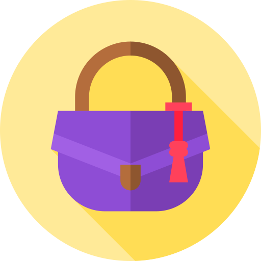 Hand bag Flat Circular Flat icon