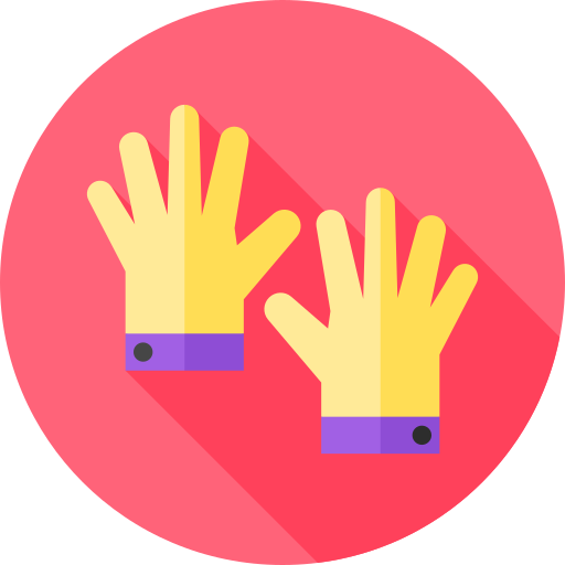 Gloves Flat Circular Flat icon