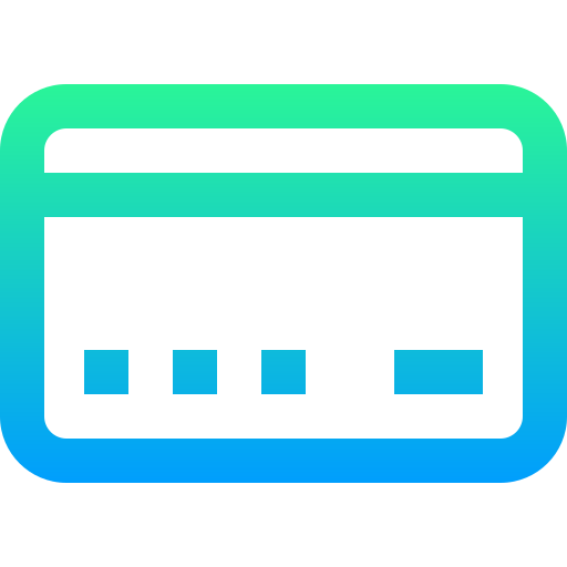 tarjeta de crédito Super Basic Straight Gradient icono