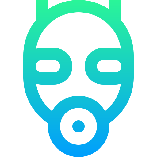 Gas mask Super Basic Straight Gradient icon