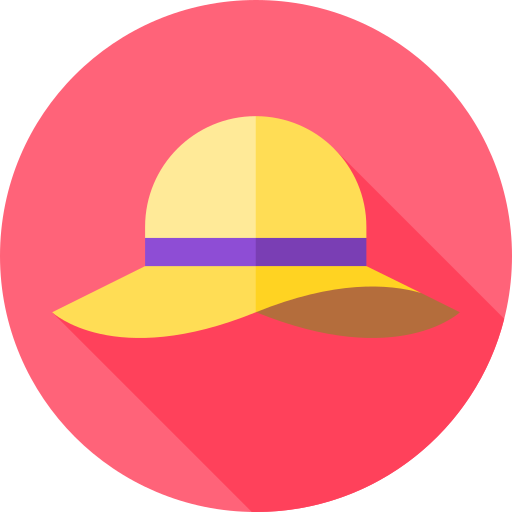 파멜라 모자 Flat Circular Flat icon