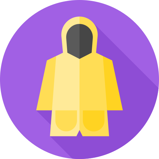 Raincoat Flat Circular Flat icon