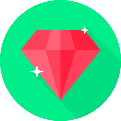 Ruby Flat Circular Flat icon