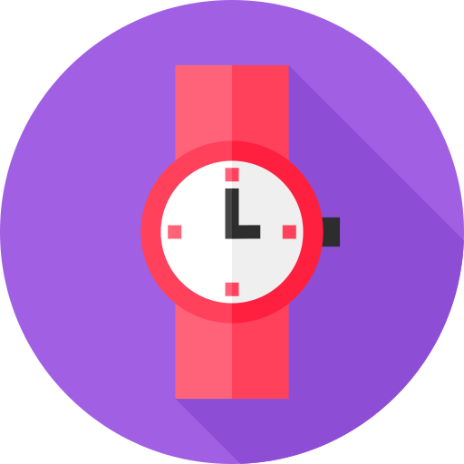 reloj de pulsera Flat Circular Flat icono