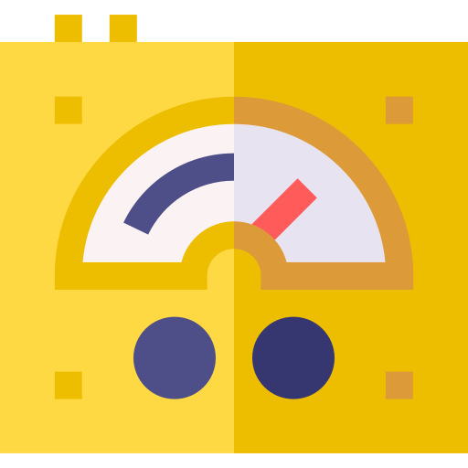 voltmeter Basic Straight Flat icon
