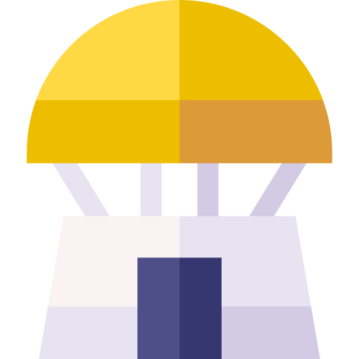 Space capsule Basic Straight Flat icon