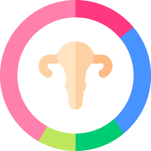 ciclo menstrual Basic Rounded Flat icono
