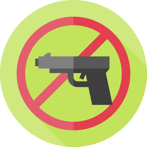 No weapons Flat Circular Flat icon
