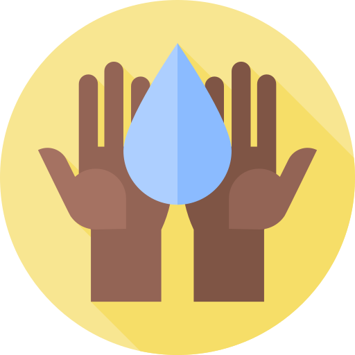 ahorrar agua Flat Circular Flat icono