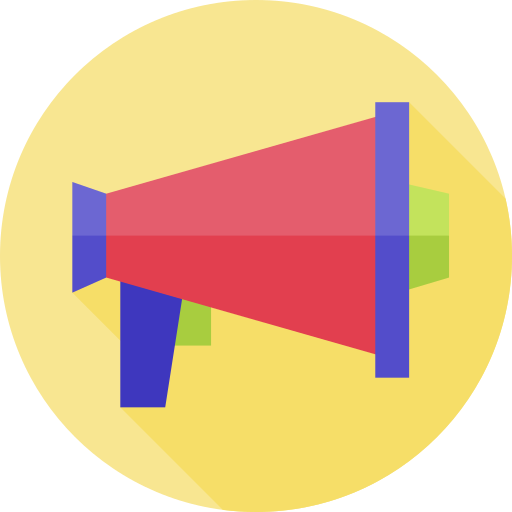 メガホン Flat Circular Flat icon