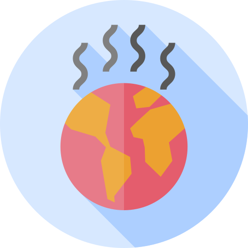erderwärmung Flat Circular Flat icon