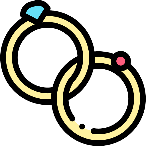 anillo de bodas Detailed Rounded Lineal color icono