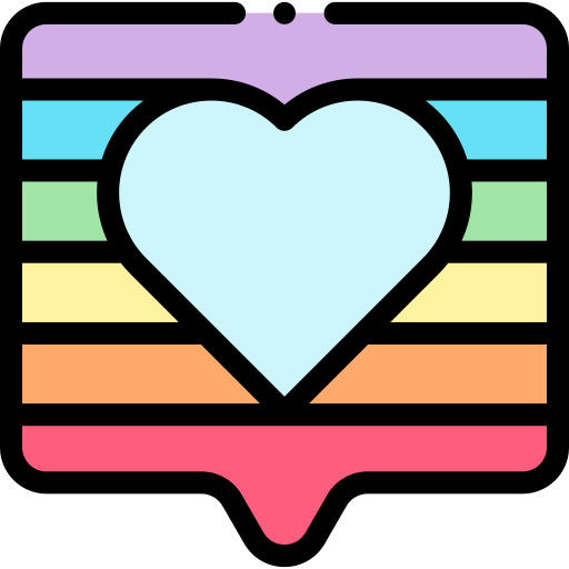 사랑 Detailed Rounded Lineal color icon