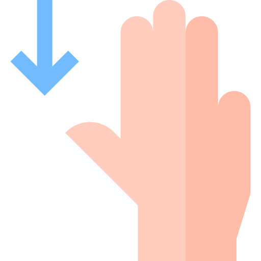trois doigts Basic Straight Flat Icône