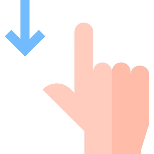 One finger Basic Straight Flat icon
