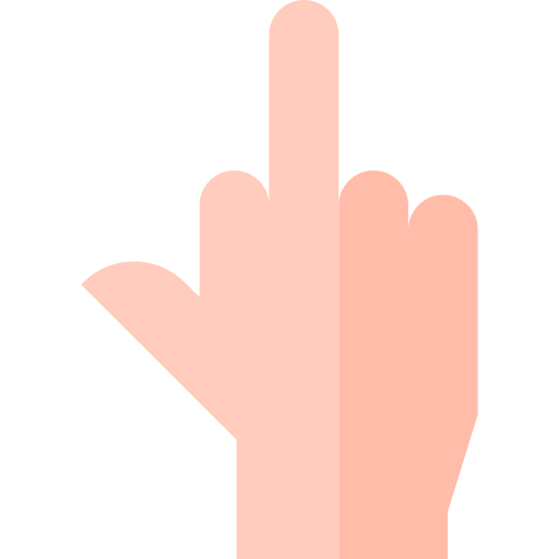 Middle finger Basic Straight Flat icon