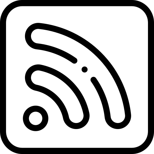 rss Detailed Rounded Lineal Icône