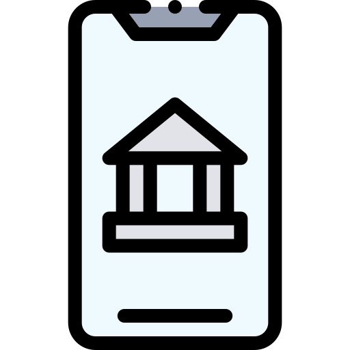 banca en línea Detailed Rounded Lineal color icono