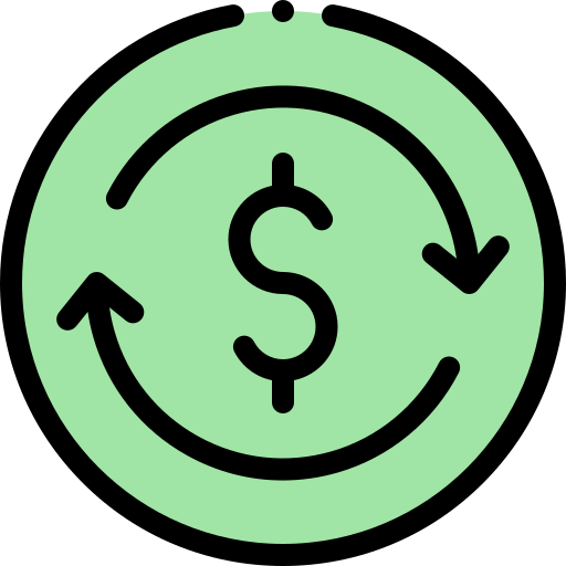 Exchange rate Detailed Rounded Lineal color icon