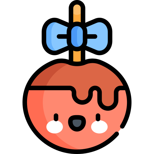 Caramelized apple Kawaii Lineal color icon